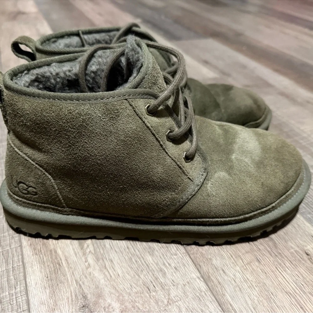UGG Neumel Chukka Lace-Up Pull On Boots- Green, Women's Size 8